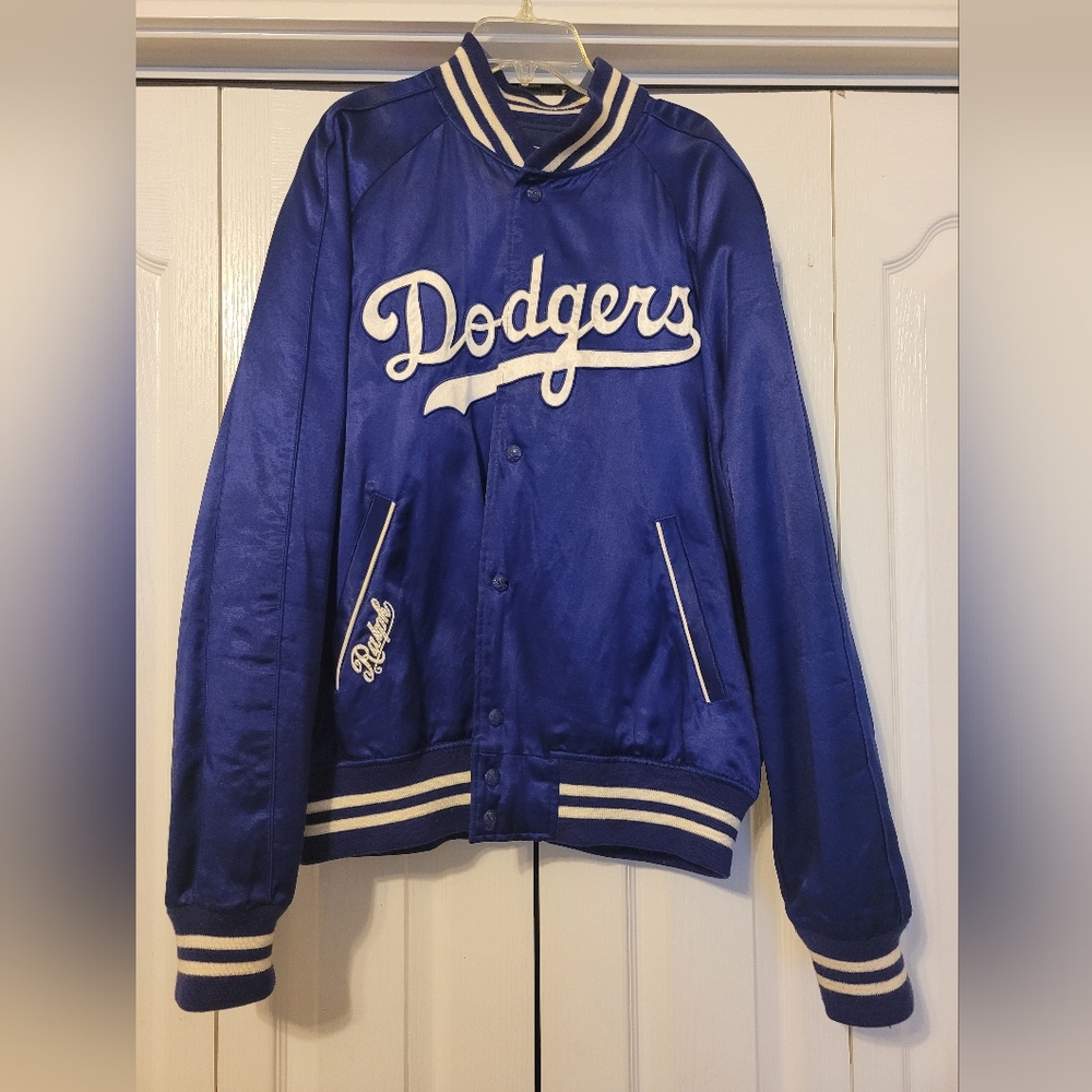 Polo Ralph Lauren Blue Dodgers Satin Jacket